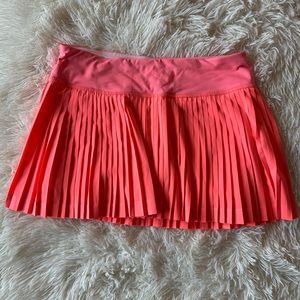 Lululemon rare pleated coral pink orange skirt 6